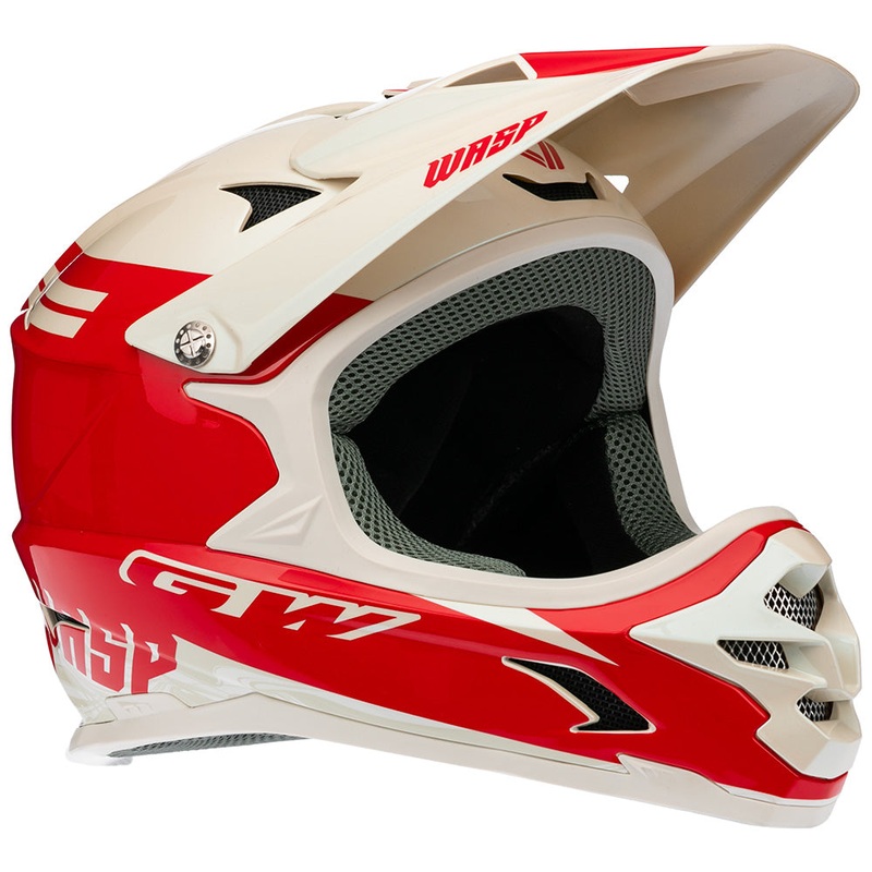 Casco Wasp Rojo Brillante- Blanco