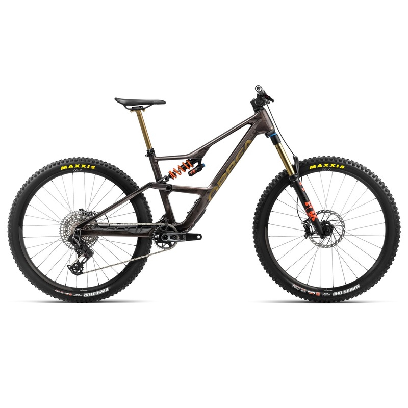 2024 Orbea OCCAM LT M-TEAM Trail Mountain Bike - Large, Cosmic Carbon View - Metallic Olive Green (Gloss)