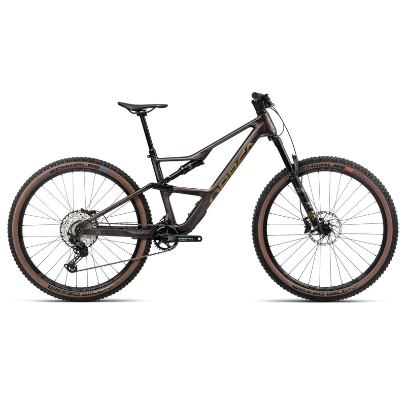 2024 Orbea OCCAM SL M30 Trail Mountain Bike - Large, Cosmic Carbon View - Metallic Olive Green (Gloss)