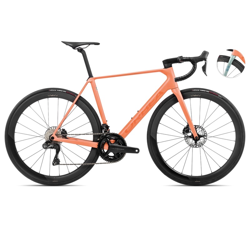 2024 Orbea ORCA M20iLTD Racing Road Bike - 49cm, Orange Cloud (Matte) - Stone Blue (Matte-Gloss)