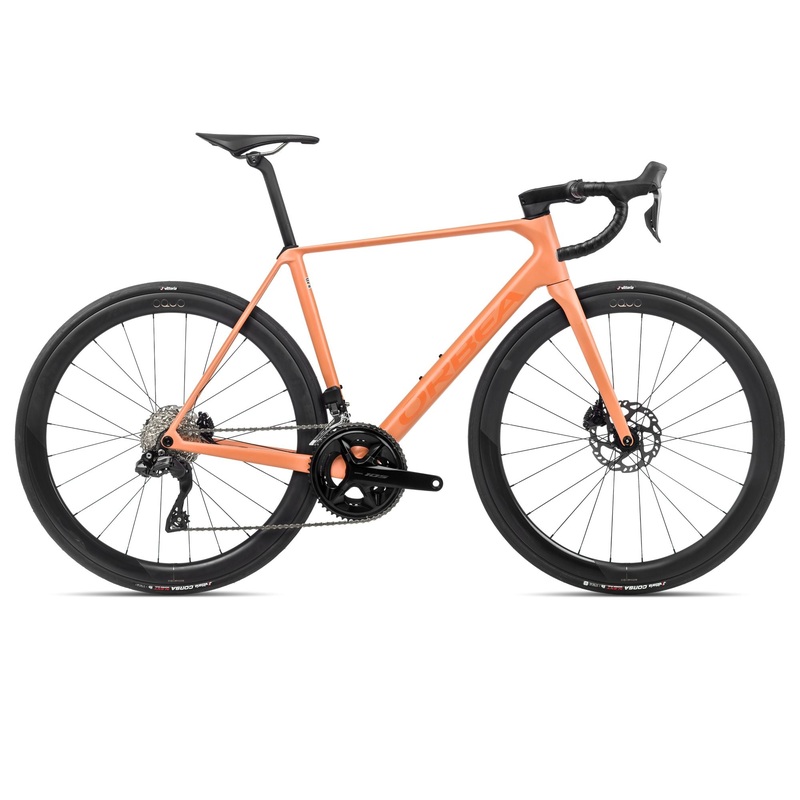 2024 Orbea ORCA M30iLTD PWR Racing Road Bike - 51cm, Orange Cloud (Matte) - Stone Blue (Matte-Gloss)