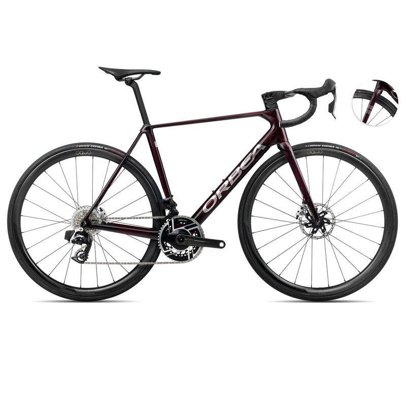 2025 Orbea ORCA M11eLTD PWR Racing ROAD BIKE - 55cm, Wine Red Carbon View-Titanium (Gloss)
