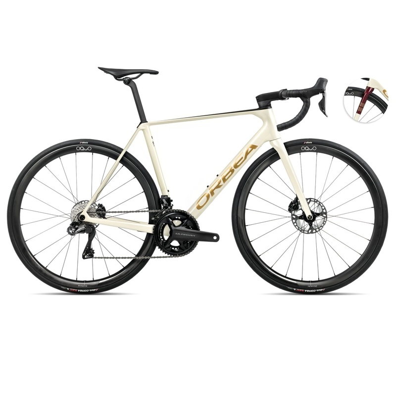 2025 Orbea ORCA M20iTEAM Racing ROAD BIKE - 57cm, Ivory White-Burgundy (Gloss)-Vulcano (Matte)