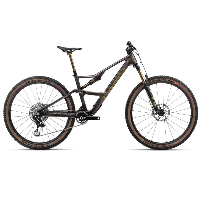2024 Orbea OCCAM SL M-LTD Trail Mountain Bike - Small, Cosmic Carbon View - Metallic Olive Green (Gloss)