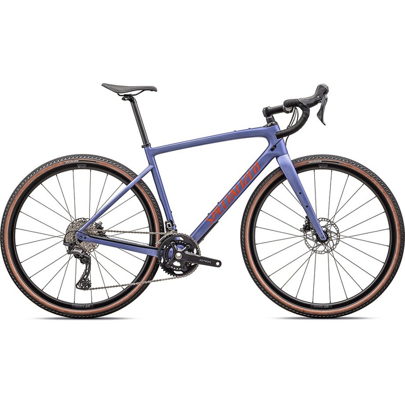 2024 Specialized DIVERGE SPORT CARBON Gravel BIKE - 58cm, SATIN PURPLE INDIGO TINT/PURPLE INDIGO/AMBER GLOW