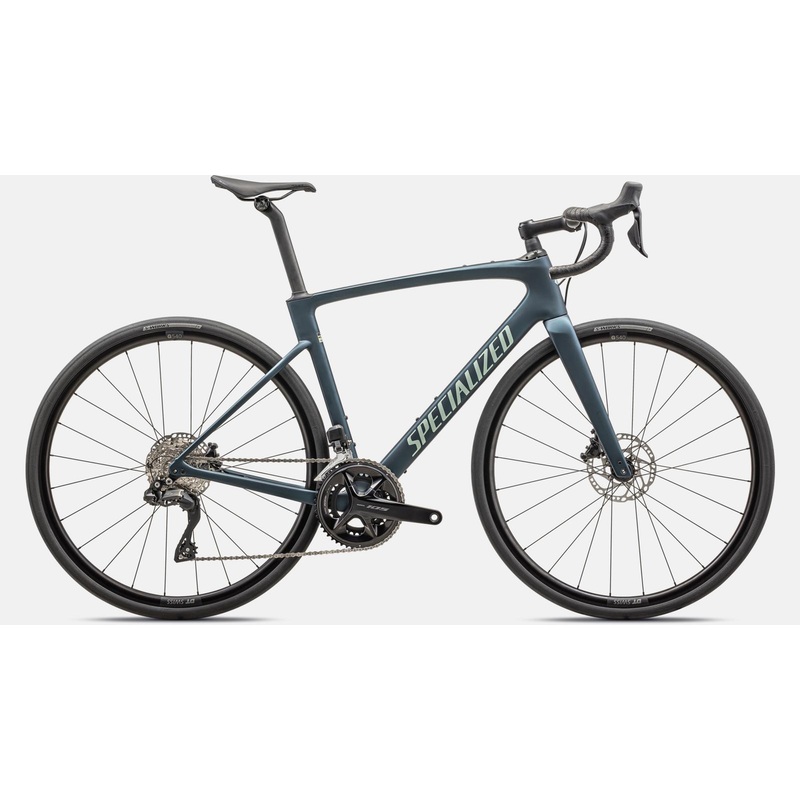 2024 Specialized Roubaix SL8 Comp 700c Carbon Road Bike - 61cm, METTALIC DEEP LAKE/WHITE SAGE METALLIC