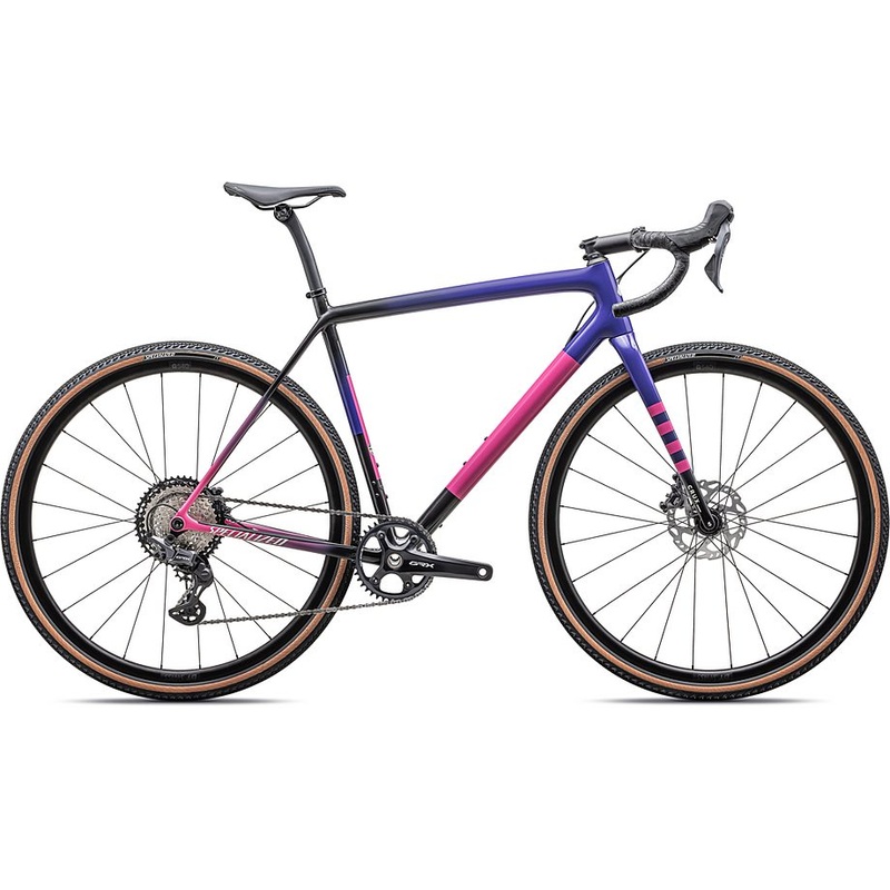 2025 SPECIALIZED CRUX COMP BIKE - 58, GLOSS CARBON/PURPLE HAZE/REBEL PINK/BIRCH