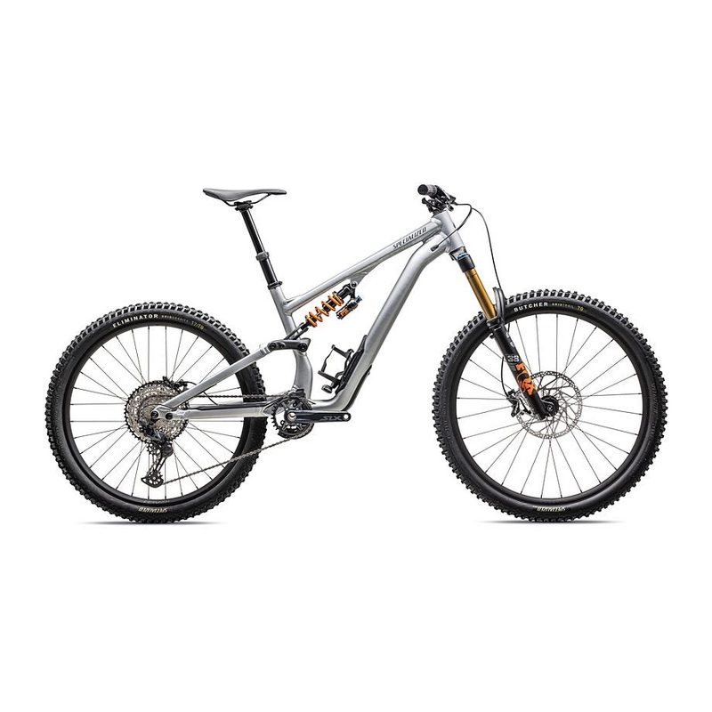 2025 SPECIALIZED STUMPJUMPER 15 FOX COIL ALLOY BIKE - S3, SATIN BRUSHED ALUMINUM / CAST BLUE
