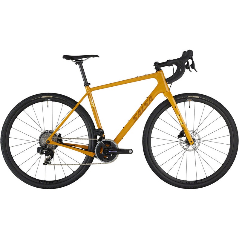 Salsa Warbird C Force AXS Wide Bike - 700c Carbon Mustard Yellow 54.5cm