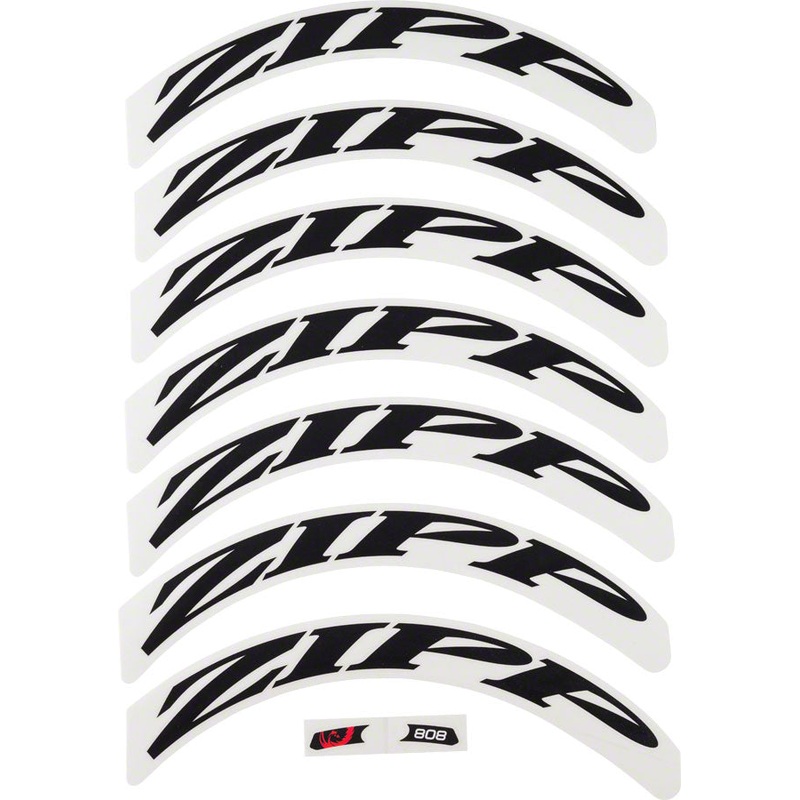 Zipp Decal Set - Disc / 808 Matte Black Logo Complete for One Wheel