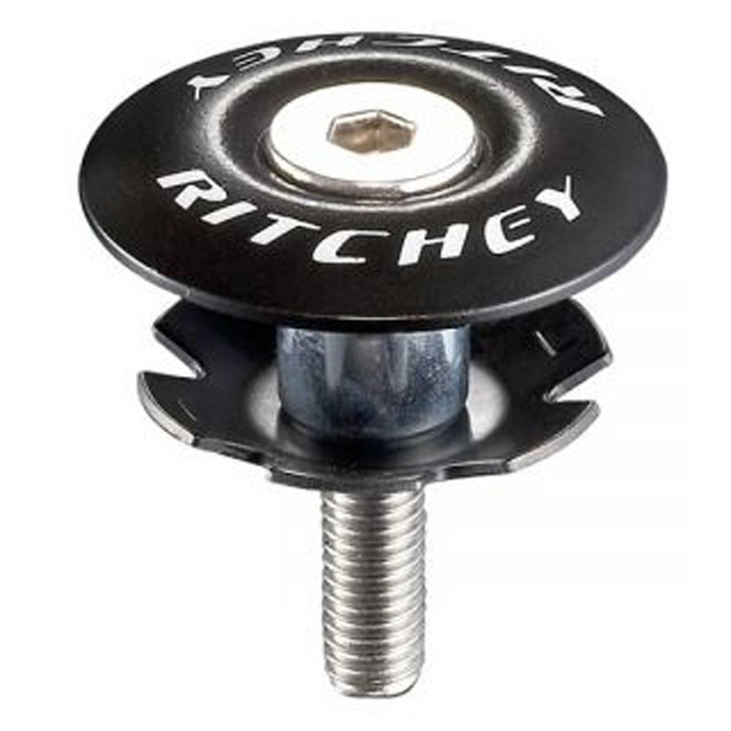 Headset Top Cap With Bolt Comp Black 1-1/4"