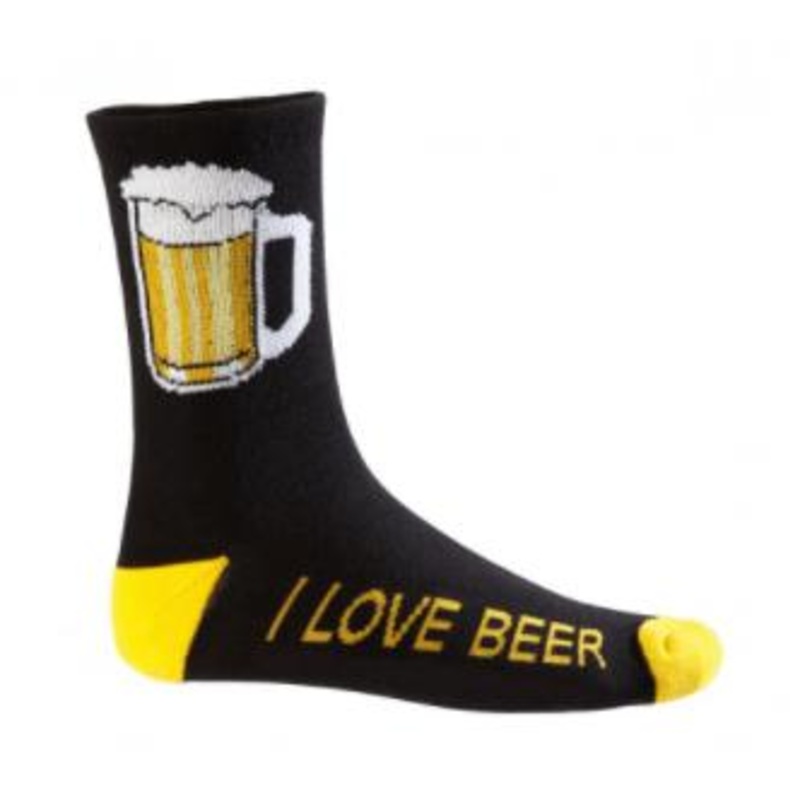 Beer Mug Cycling Socks Black/Yellow