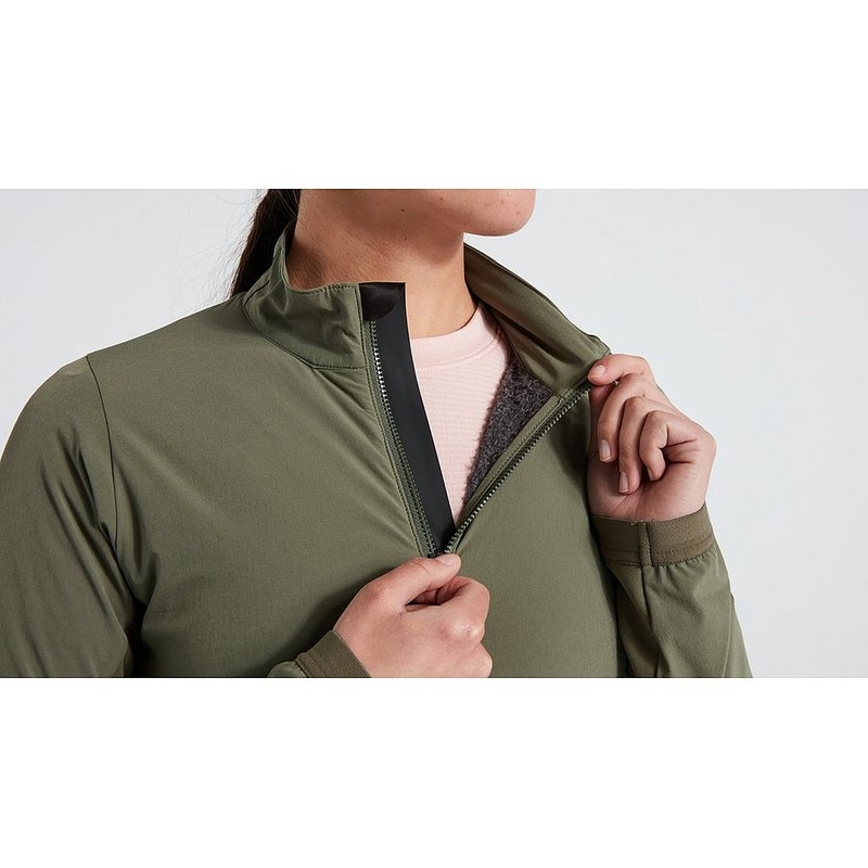 trail alpha jacket wmn oak green l