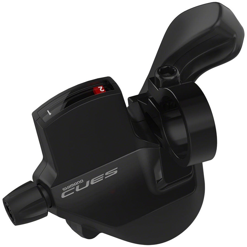 CUES SL-U6000-L Shifter - Left 2-Speed Rapidfire Plus Mono Optical Gear Display BLK