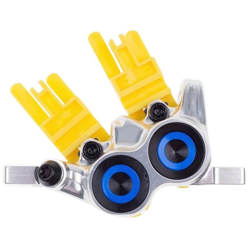 Magura MT Trail SL Disc Brake Caliper - Front Post Mount 4-Piston Chrome/Blue