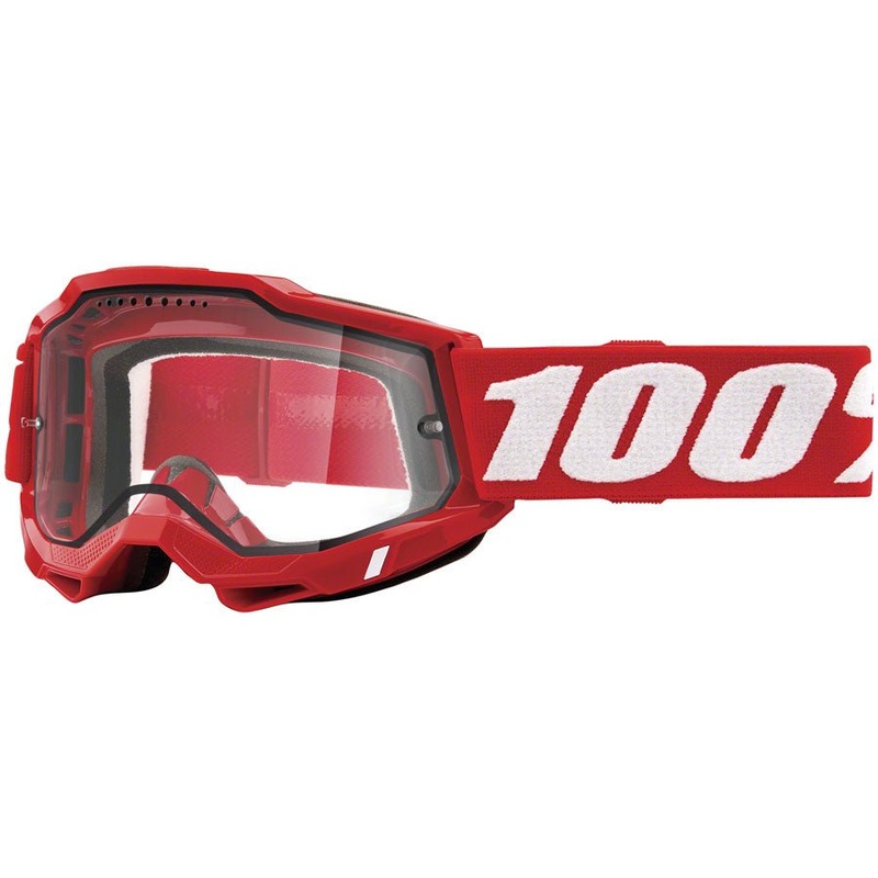 100% Accuri 2 Enduro MTB Goggles - Neon Red/Clear