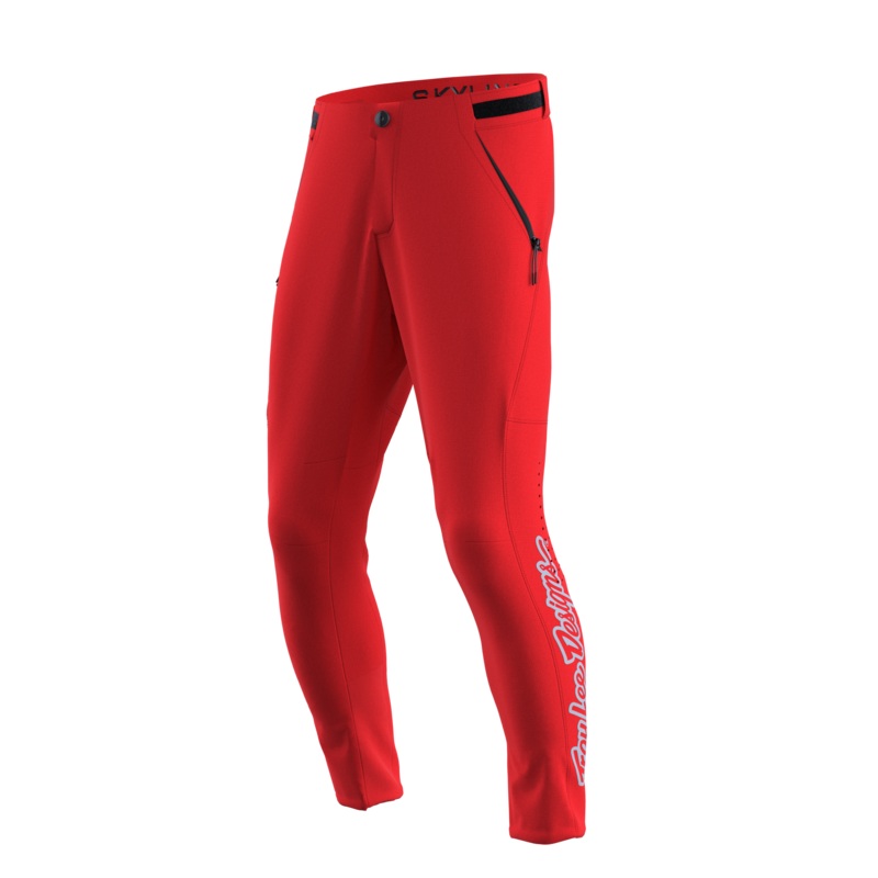 Troy Lee Designs Skyline Pant - Signature - Youth - Fiery Red - 2023