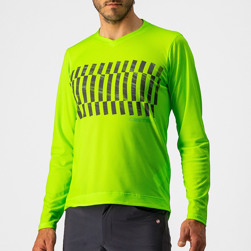Maglia maniche lunghe Castelli Trail Tech Tee - Verde
