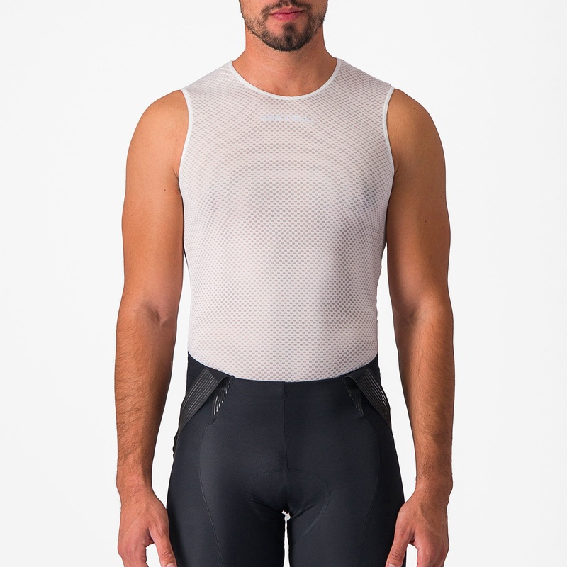 Maglia intima senza maniche Castelli Pro Mesh 2.0 - Bianco