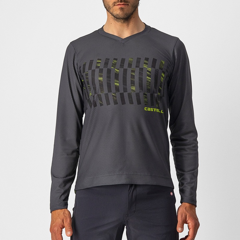 Maglia maniche lunghe Castelli Trail Tech Tee - Grigio