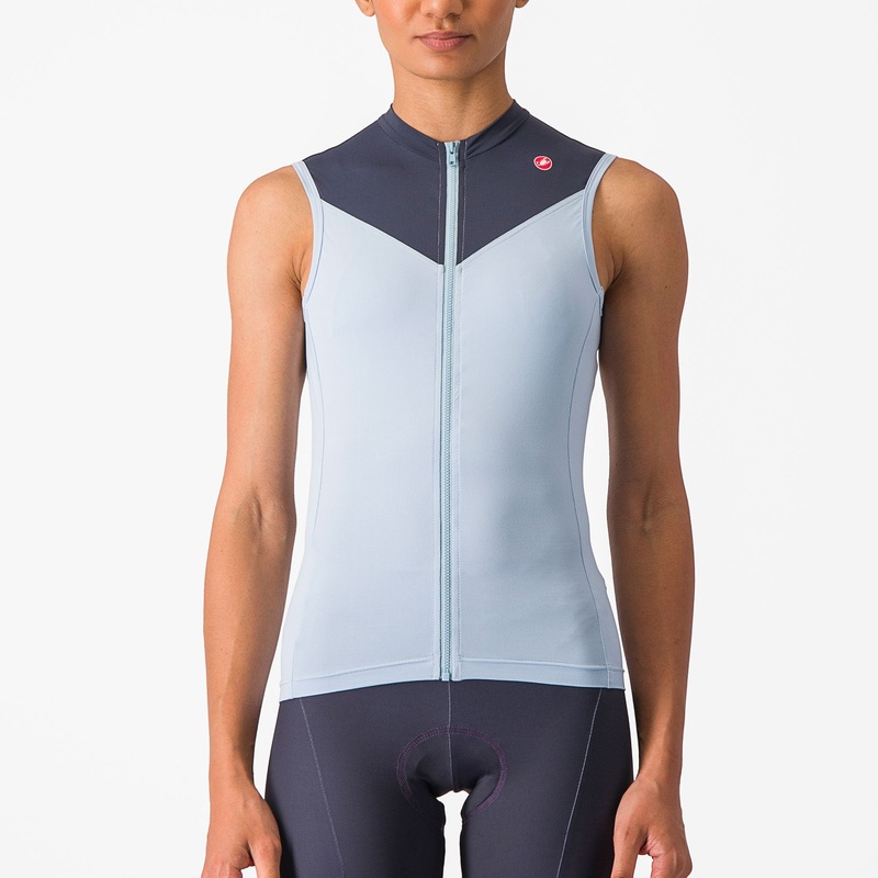Maglia donna senza maniche Castelli Solaris - Blu azzurro