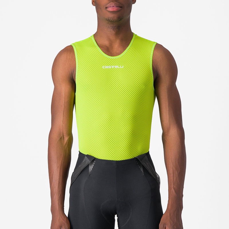 Maglia intima senza maniche Castelli Pro Mesh 2.0 - Giallo