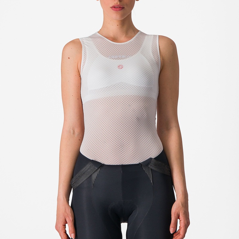 Maglia intima senza maniche donna Castelli Pro Mesh 4 - Bianco