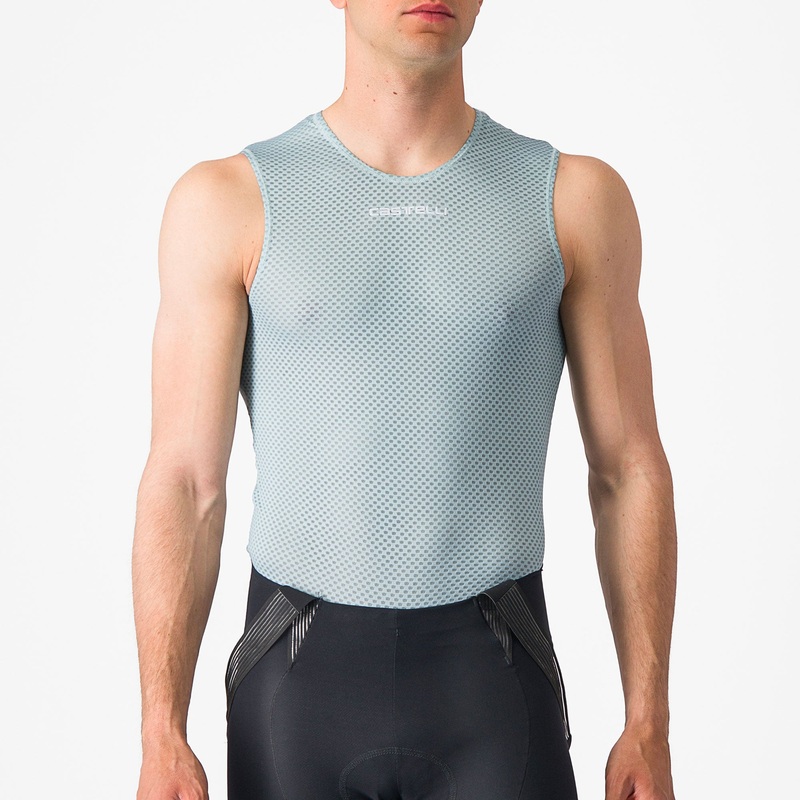 Maglia intima senza maniche Castelli Pro Mesh 2.0 - Azzurro