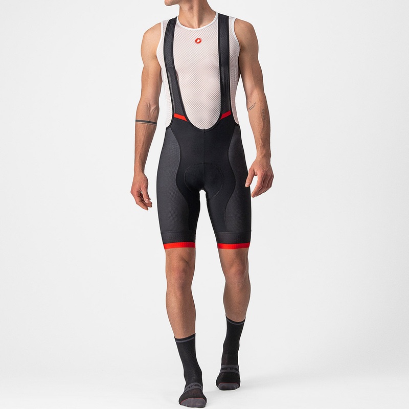 Salopette Castelli Competizione Kit - Nero rosso