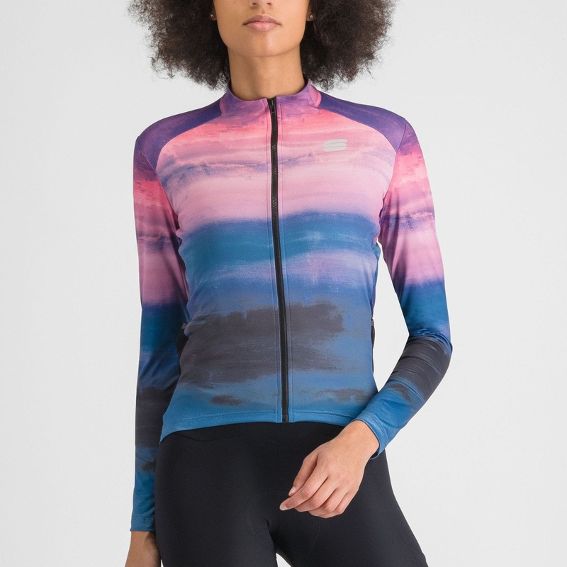 Maglia maniche lunghe donna Sportful Flow Supergiara - Blu rosa
