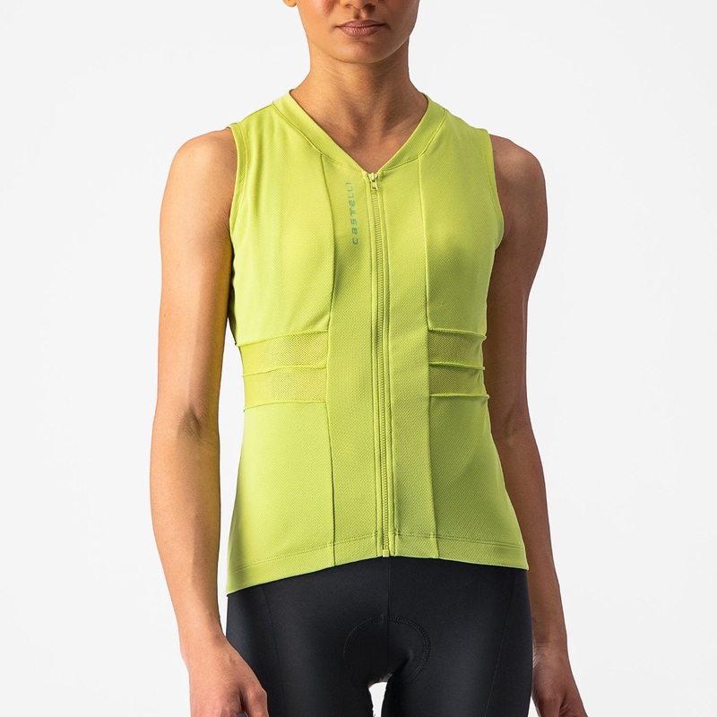 Maglia donna senza maniche Castelli Anima 4 - Verde