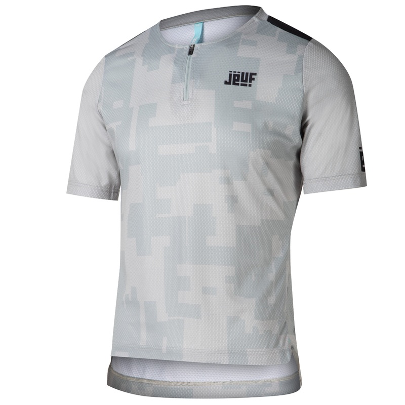 Maglia Juf Pro Gravel con zip - Grigio