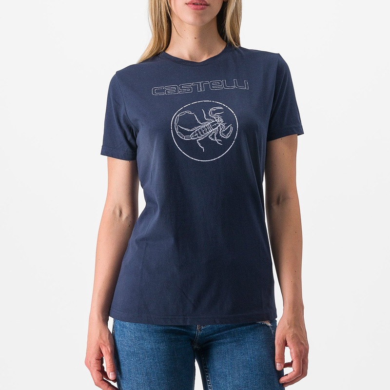 T-Shirt donna Castelli Pedalare - Blu