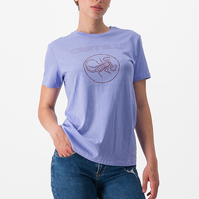 T-Shirt donna Castelli Pedalare - Viola