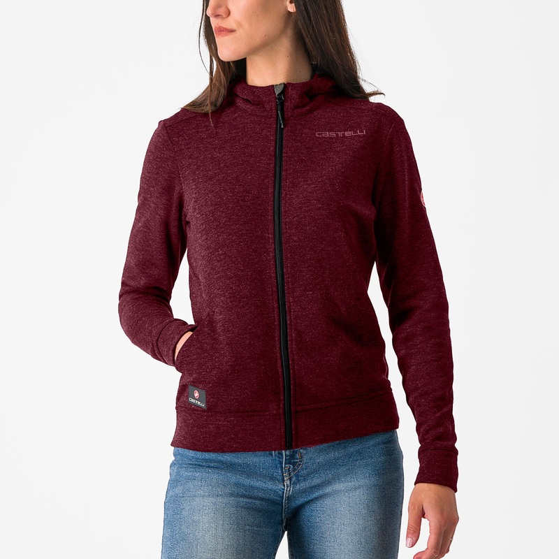 Felpa donna Castelli Milano 2 - Bordeaux