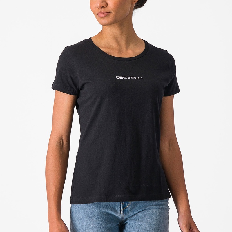 T-Shirt donna Castelli Classico - Nero