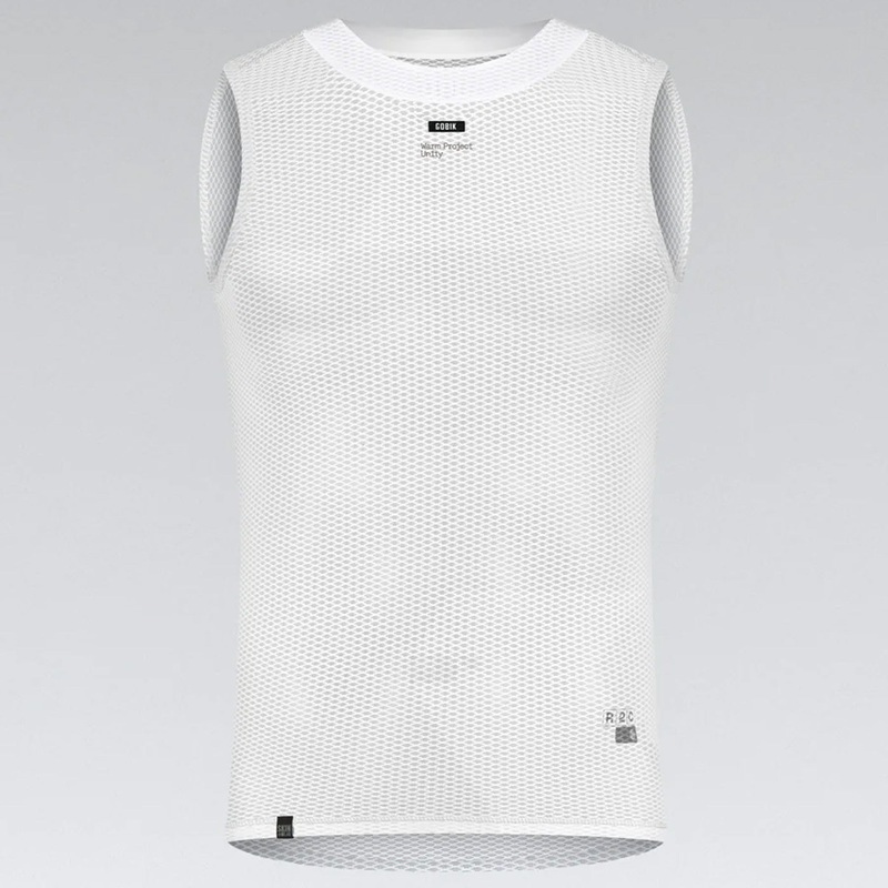 Maglia intima senza maniche Gobik Second Skin Salt - Bianco