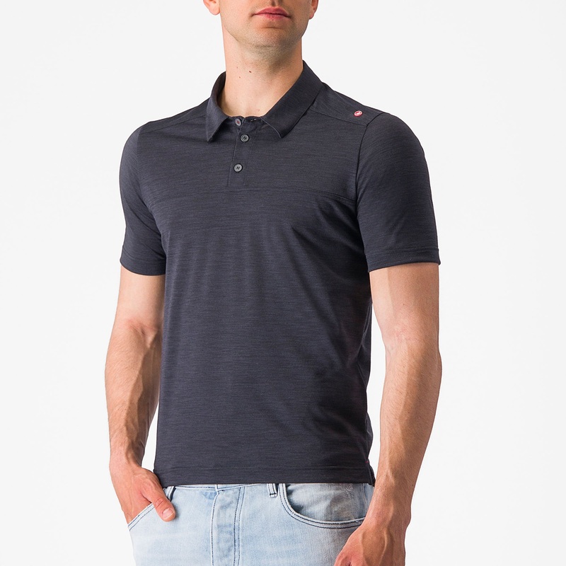 Polo Castelli Merino - Nero