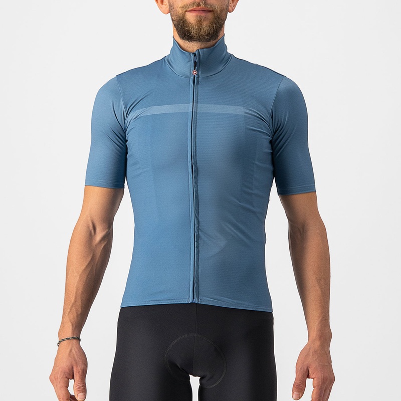 Maglia Castelli Pro Thermal Mid - Azzurro