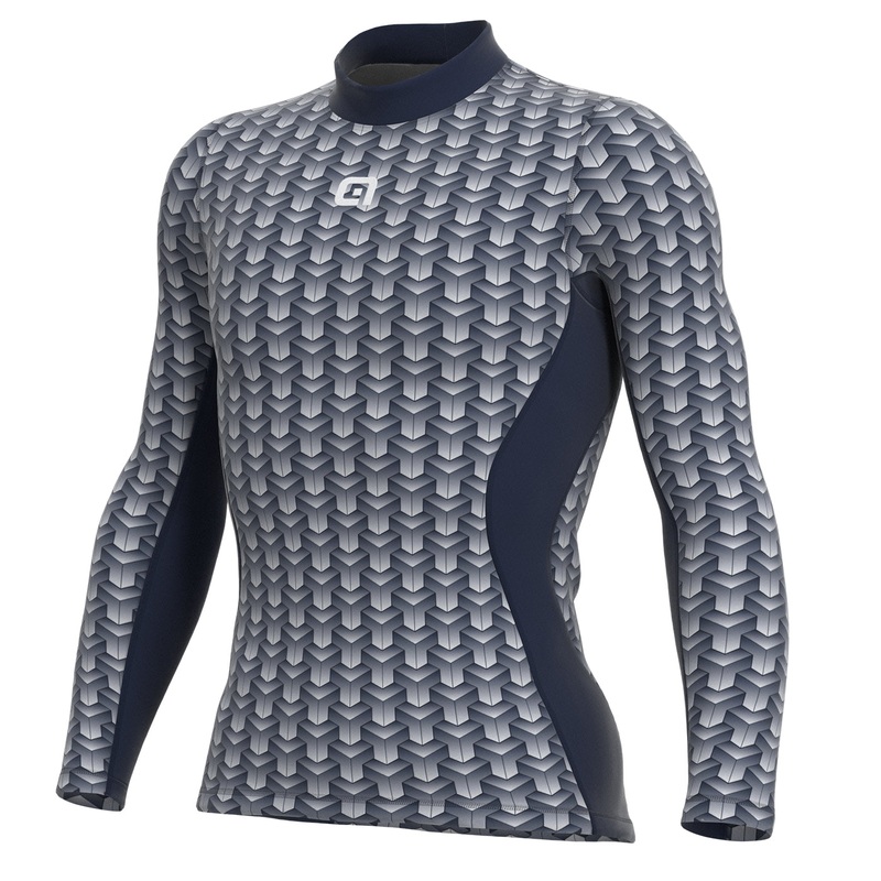Maglia intima maniche lunghe Ale Cubes - Blu