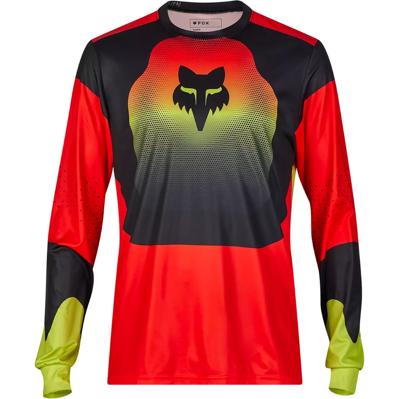 Maglia maniche lunghe Fox Ranger Revise - Rosso giallo