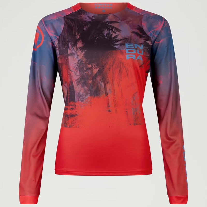 Maglia maniche lunghe donna Endura Tropical Tee LTD - Rosso