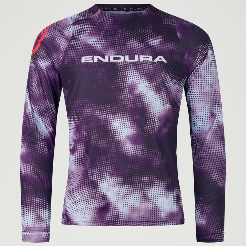 Maglia maniche lunghe Endura Pixel Cloud LTD - Viola