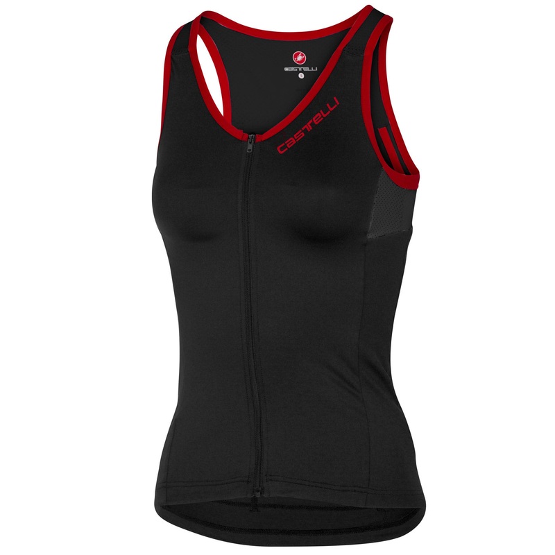Top donna Castelli Solare - Nero rosso