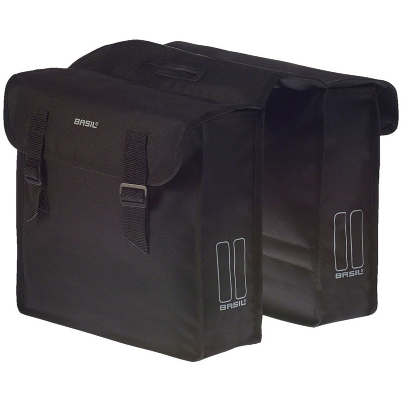 Basil Mara Double Pannier Bag - 26L, Black