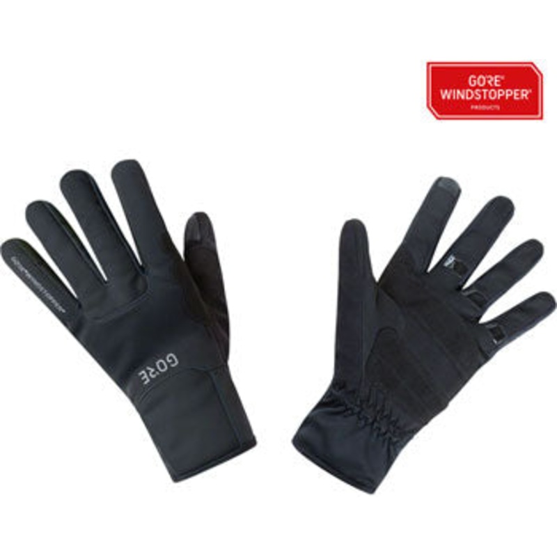 GORE M WINDSTOPPER Thermo Gloves - Black, Full Finger, Small