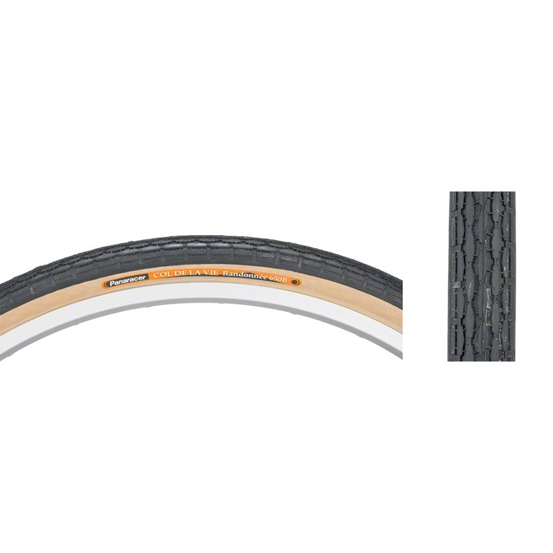 Panaracer Col de la Vie Tire - 650b x 38mm, Clincher, Wire, Black/Tan ,60tpi