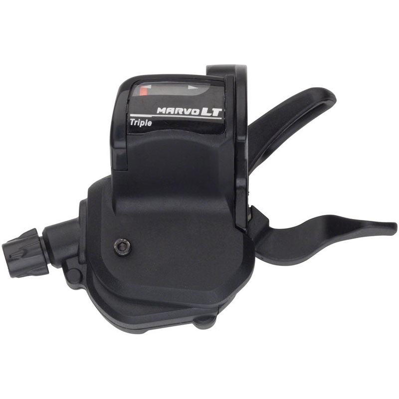 microSHIFT MarvoLT Left Trigger Shifter, Triple, Steel Lever, Optical Gear Indicator, Shimano Compatible