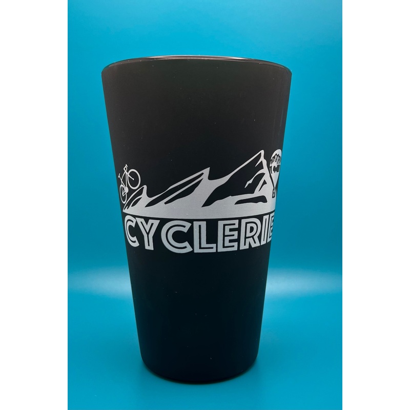 SiliPint CYCLERIE 16oz Pint Glass - Smoke Black