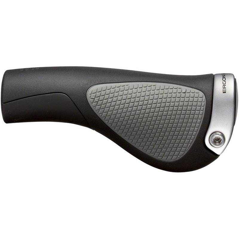 Ergon GP1 Grips - Black/Gray, Lock-On, Standard, Small, Pair